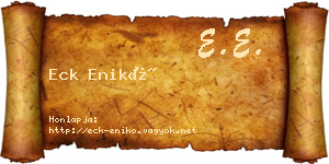 Eck Enikő névjegykártya
