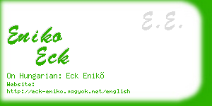 eniko eck business card